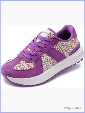 Wide Toe Box Retro Patchwork Sneaker - Cushion Support Walking Shoes